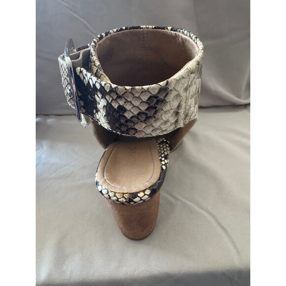 Vionic Women’s Snake Print Open Toe Block Heel Booties Size 7 – Excellent - Picture 3 of 6
